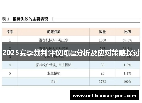 2025赛季裁判评议问题分析及应对策略探讨